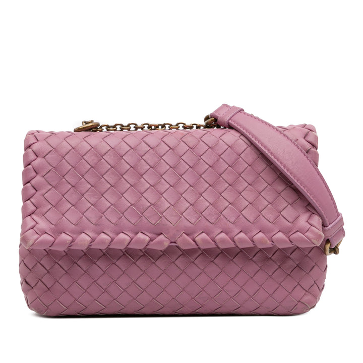 Bottega Veneta Baby Nappa Intrecciato Olimpia Sac porté croisé Rose – GABY PARIS Authentique