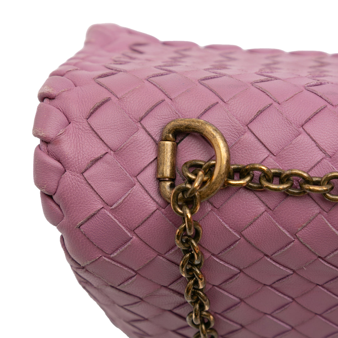 Bottega Veneta Baby Nappa Intrecciato Olimpia Sac porté croisé Rose – GABY PARIS Authentique