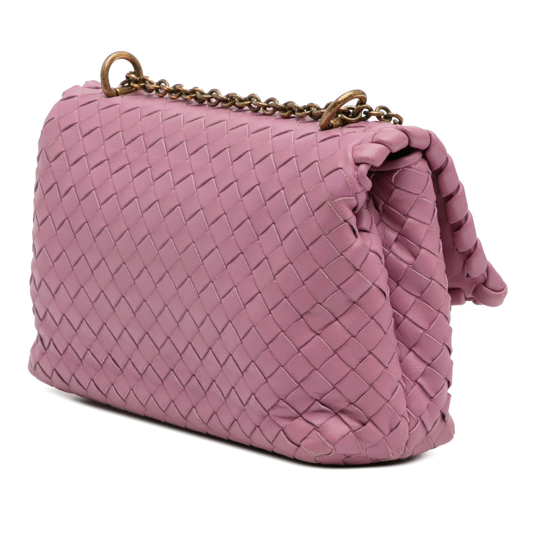 Bottega Veneta Baby Nappa Intrecciato Olimpia Sac porté croisé Rose – GABY PARIS Authentique