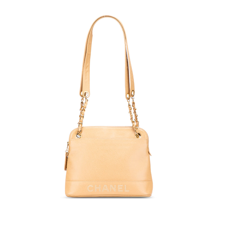 Chanel Logo Chaîne Sac Cuir caviar Jaune