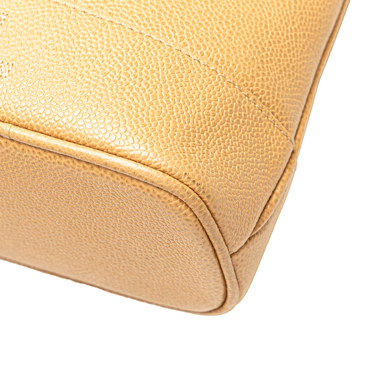 Chanel Logo Chaîne Sac Cuir caviar Jaune