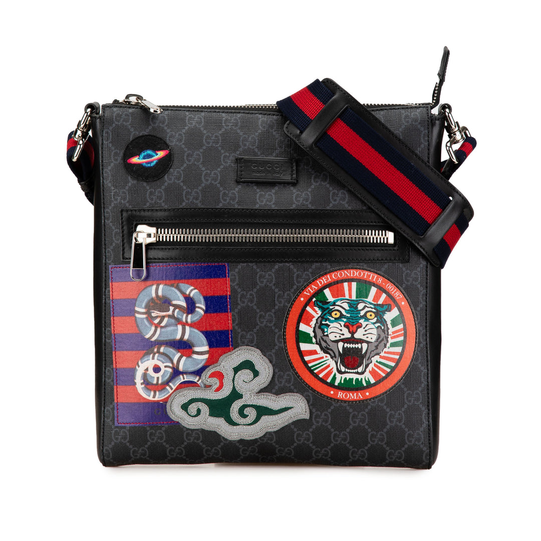 GG Supreme Night Courrier Crossbody Black - Gaby Paris