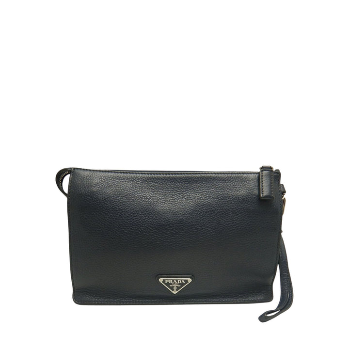 Vitello City Wristlet Pochette Bleu