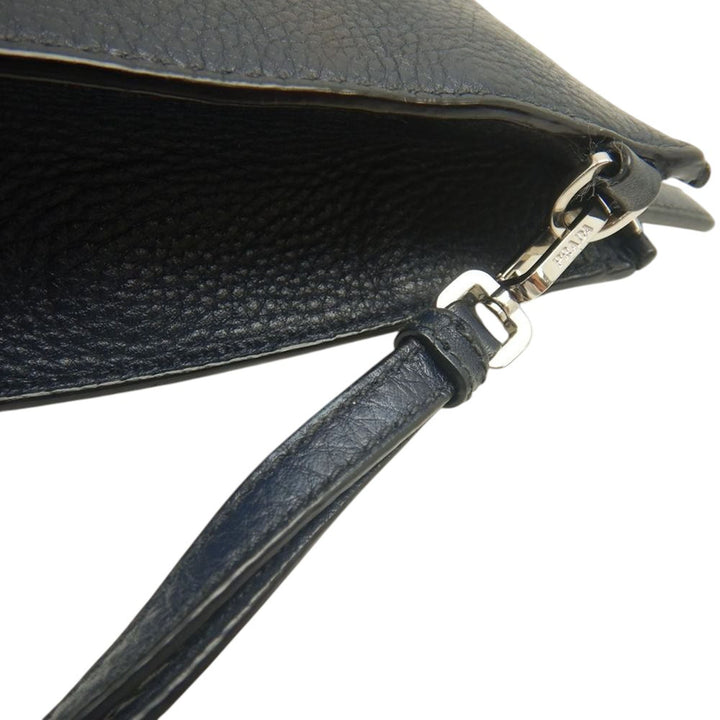 Vitello City Wristlet Pochette Bleu