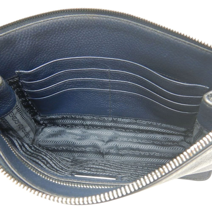 Vitello City Wristlet Pochette Bleu