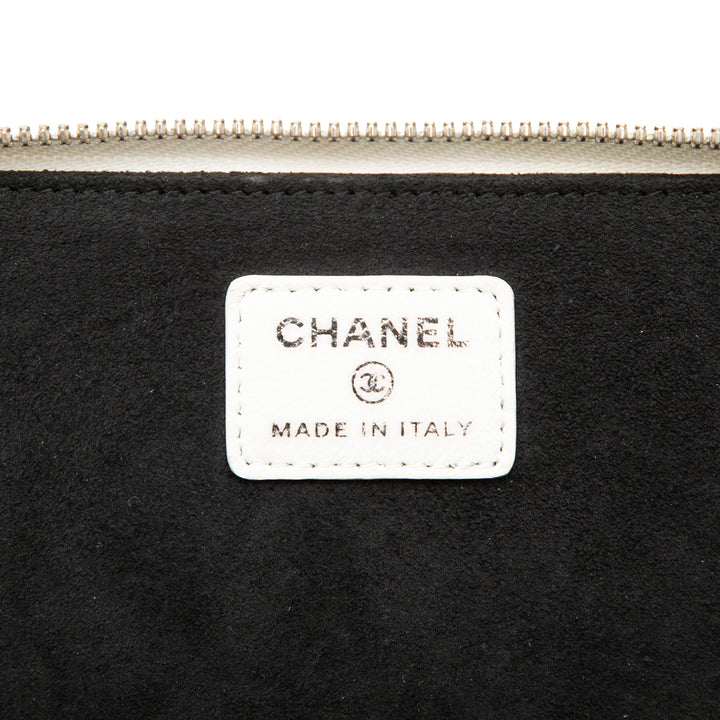 Chanel Matelassé Jewelry Boîte avec chaîne Grand Cuir d'agneau