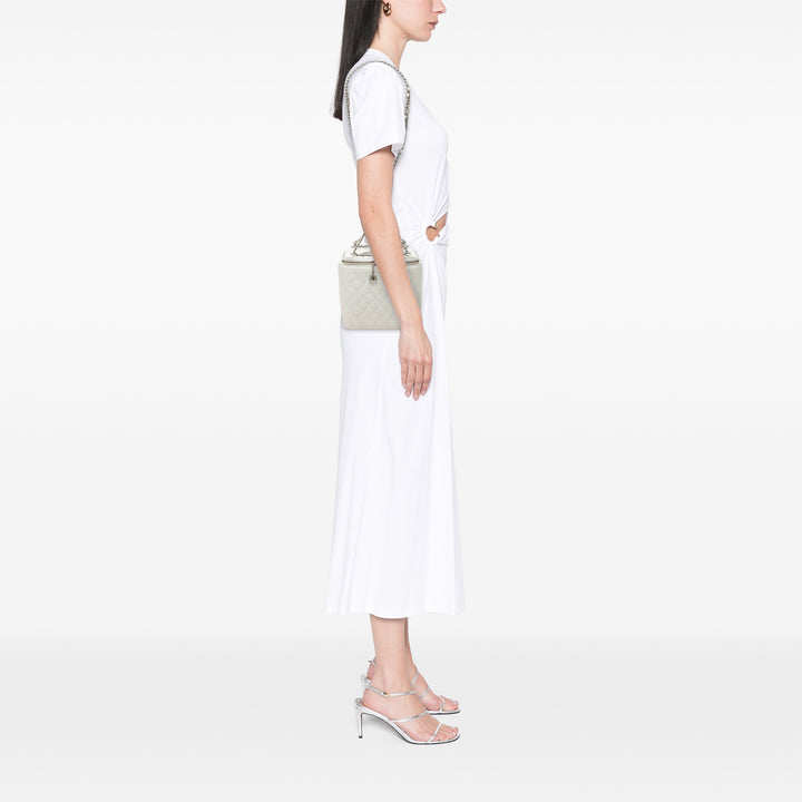 Chanel Matelassé Jewelry Boîte avec chaîne Grand Cuir d'agneau