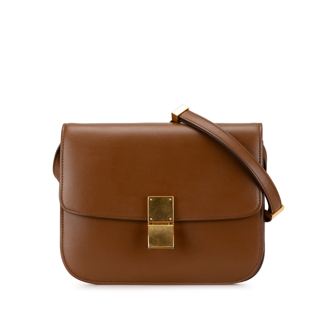 Medium Calfskin Classic Box Brown - Gaby Paris