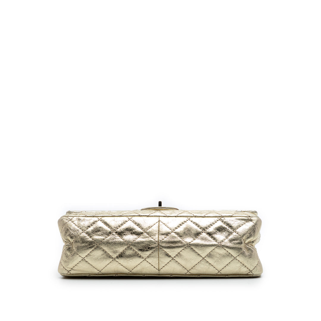Chanel Matelassé Metallic vieilli Cuir de veau Reissue 2.55 Double rabat 226
