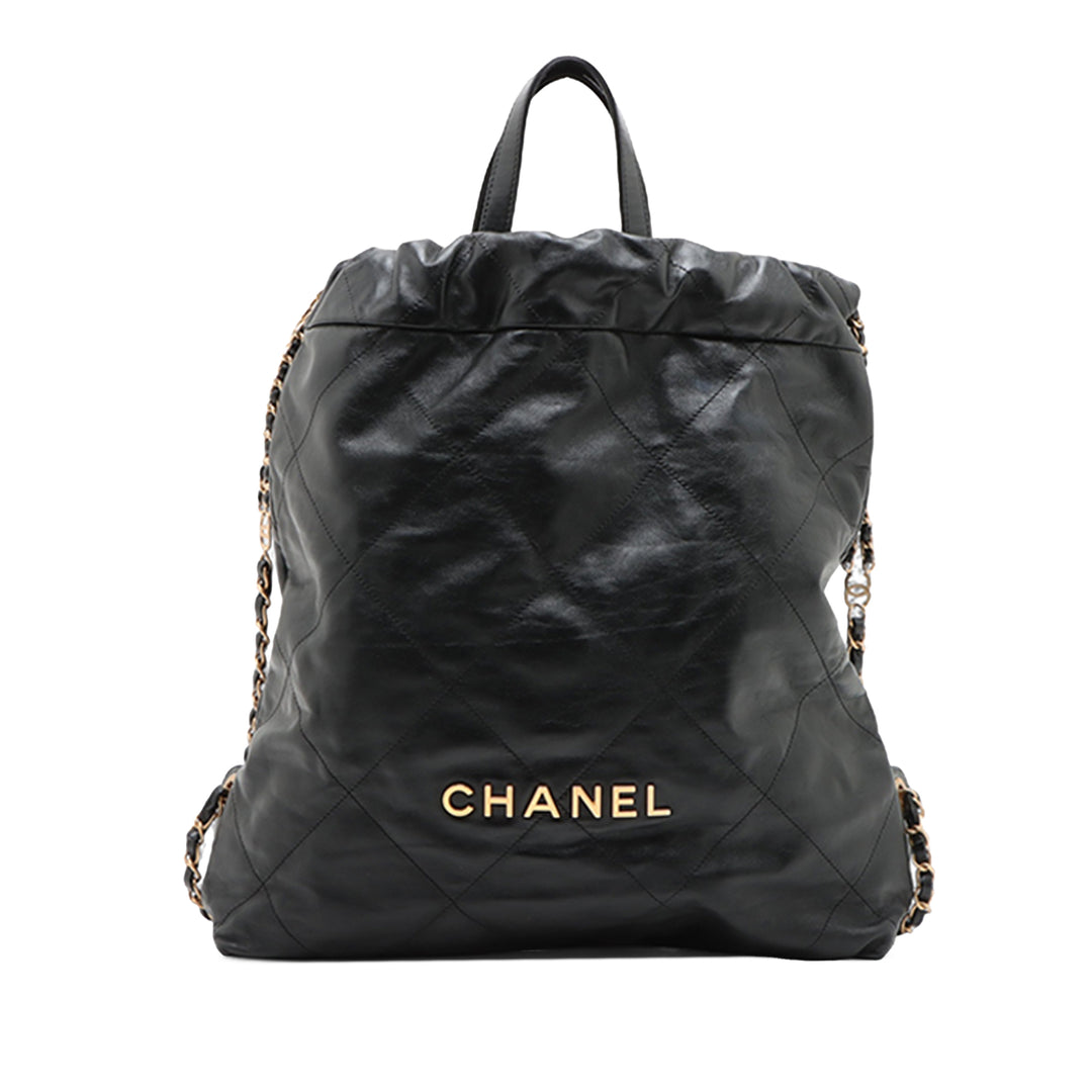 Chanel Small brillant Matelassé Cuir de veau 22 Sac à dos