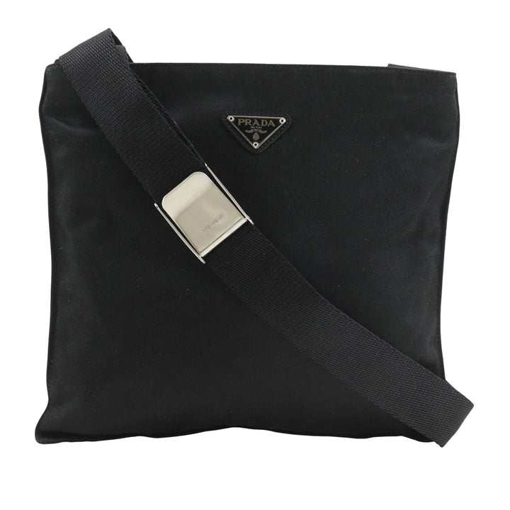 Prada Satin Zip Top Sac porté croisé