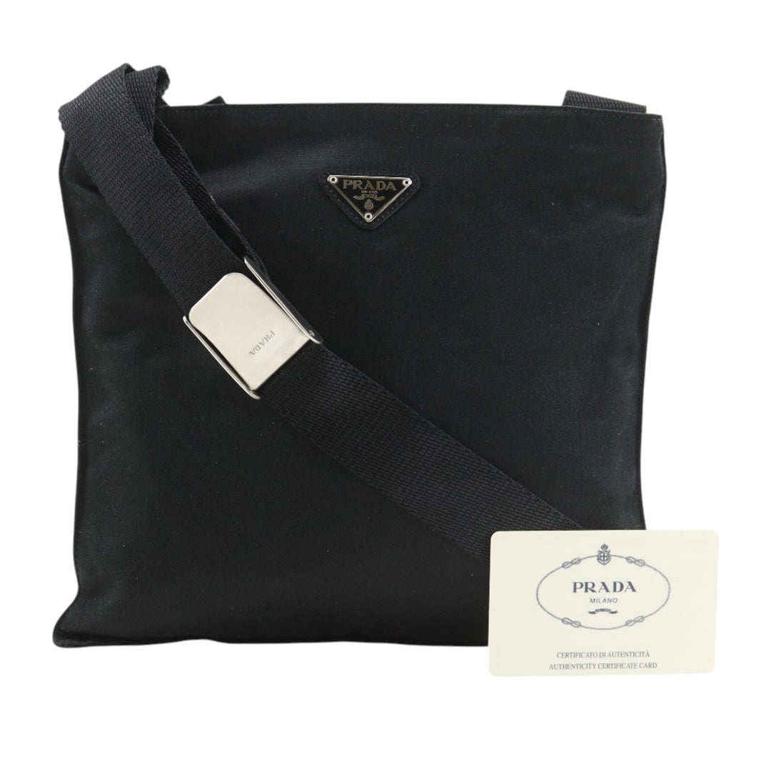 Prada Satin Zip Top Sac porté croisé