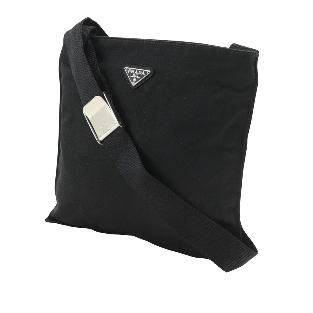 Prada Satin Zip Top Sac porté croisé