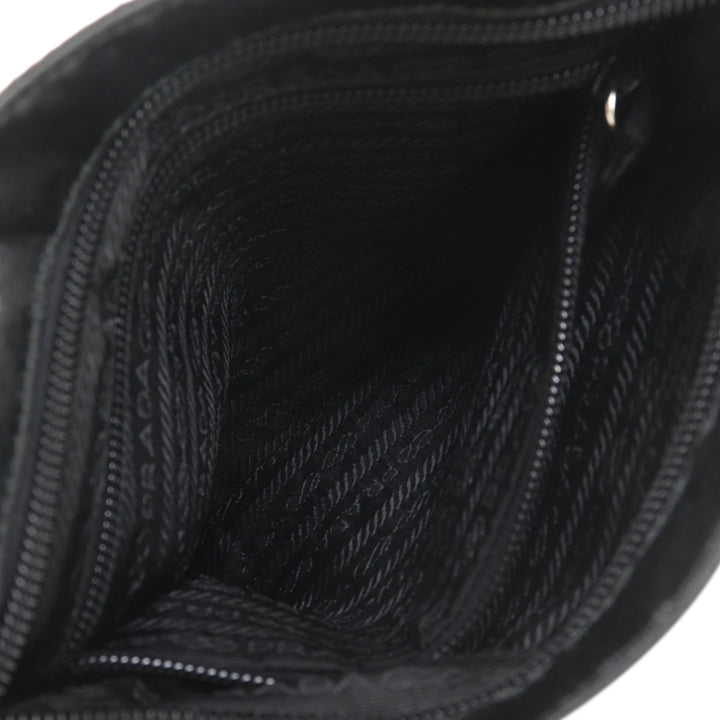 Prada Satin Zip Top Sac porté croisé