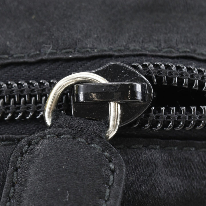 Prada Satin Zip Top Sac porté croisé
