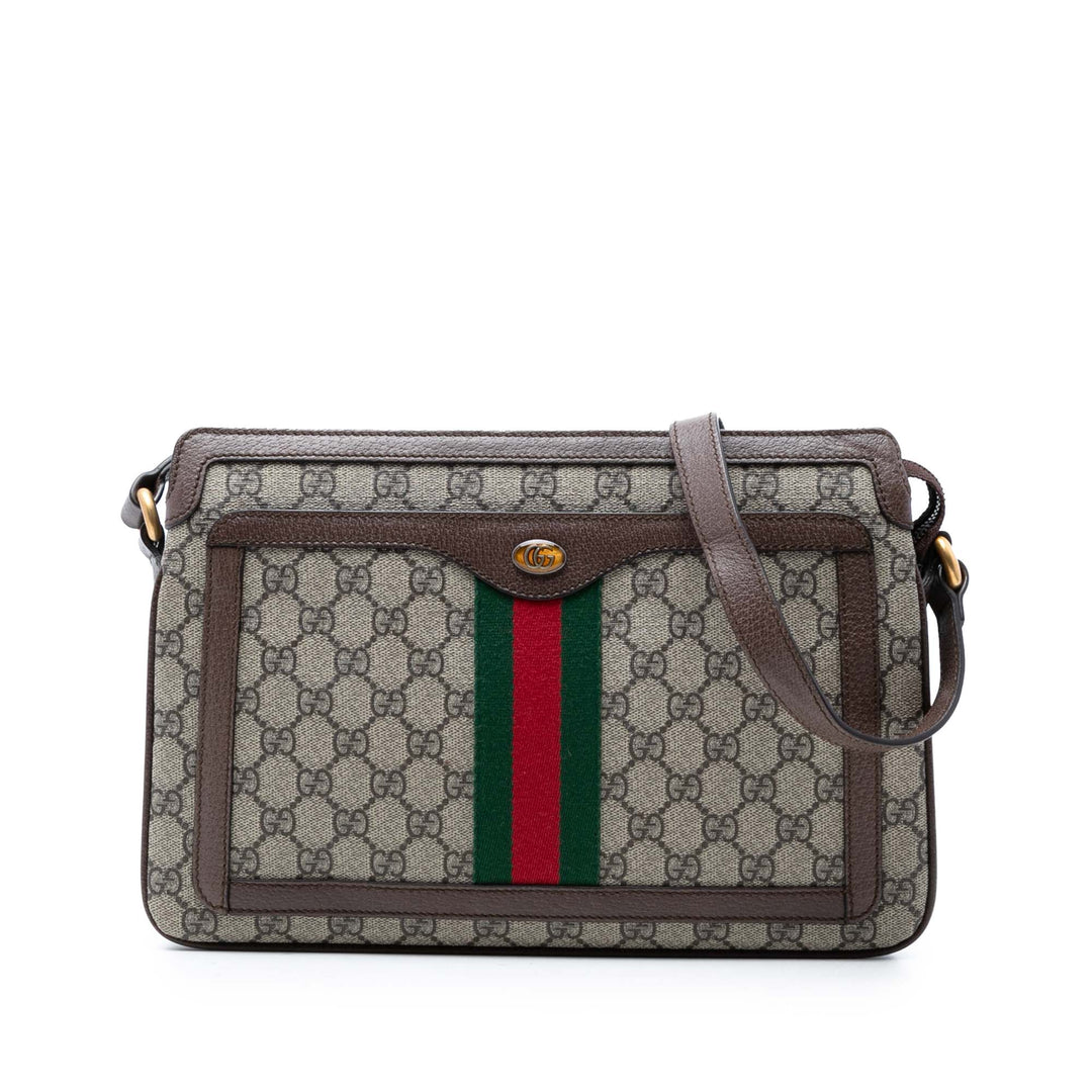 Gucci Medium GG Supreme Web Ophidia Sac porté croisé