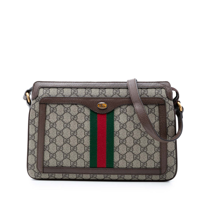 Gucci Medium GG Supreme Web Ophidia Sac porté croisé