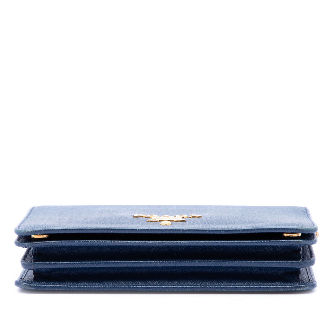 Prada Saffiano Lux Wallet on Chain