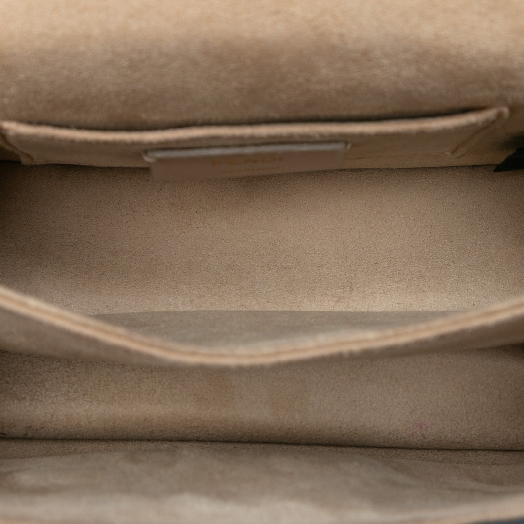 Fendi Small Zucca Embossed Cuir Kan U Sac porté croisé Marron