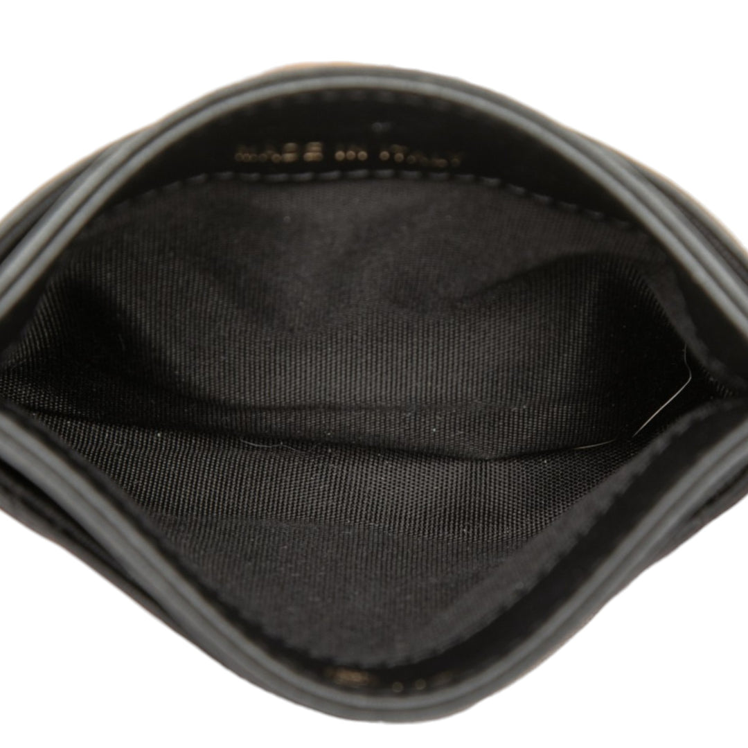 Chanel Matelassé Boy Porte-cartes Cuir d'agneau