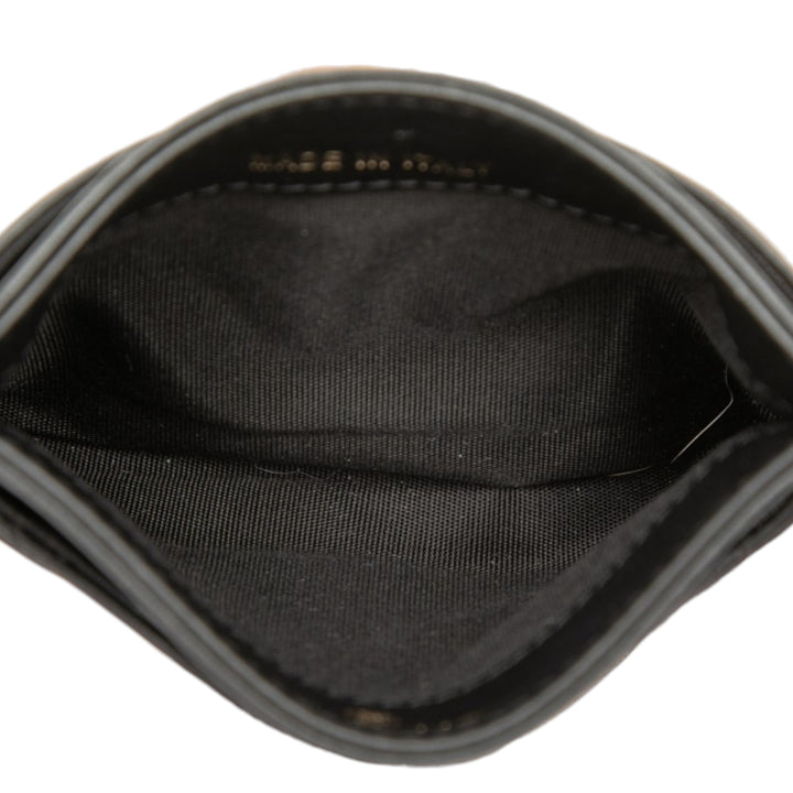 Chanel Matelassé Boy Porte-cartes Cuir d'agneau