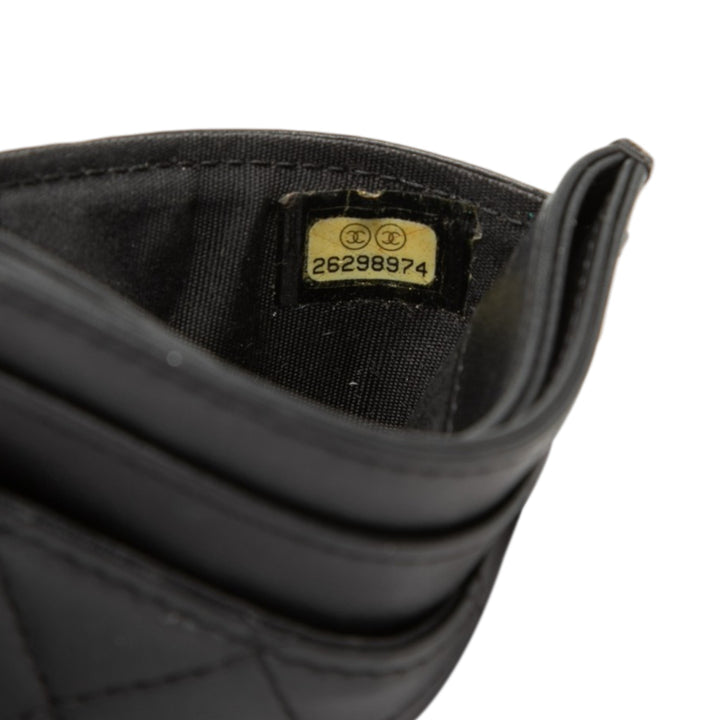 Chanel Matelassé Boy Porte-cartes Cuir d'agneau
