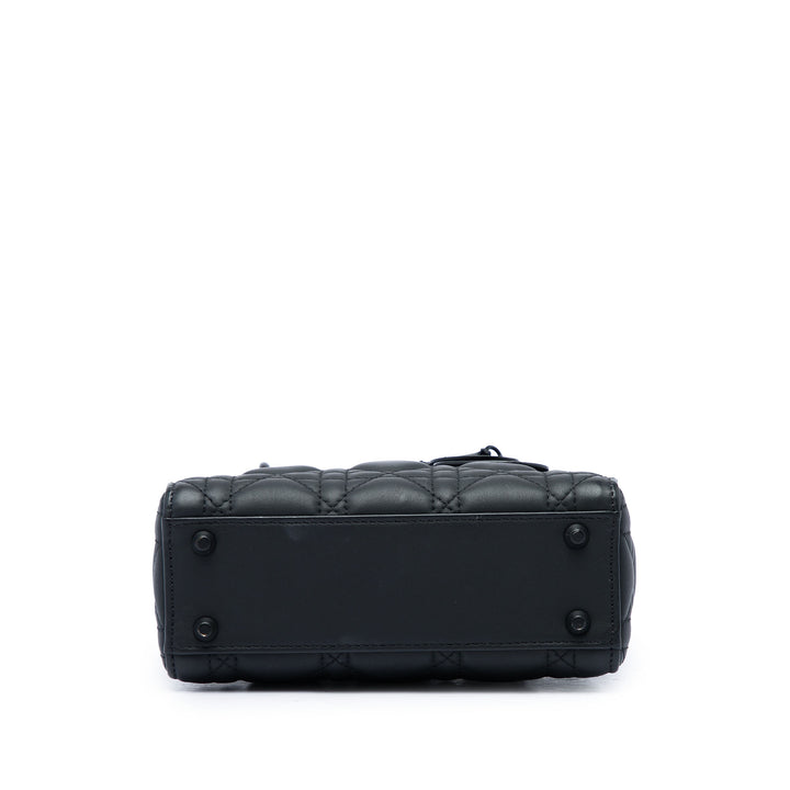 Lady Dior Ultra Matte Cannage Mini Cuir de veau Noir