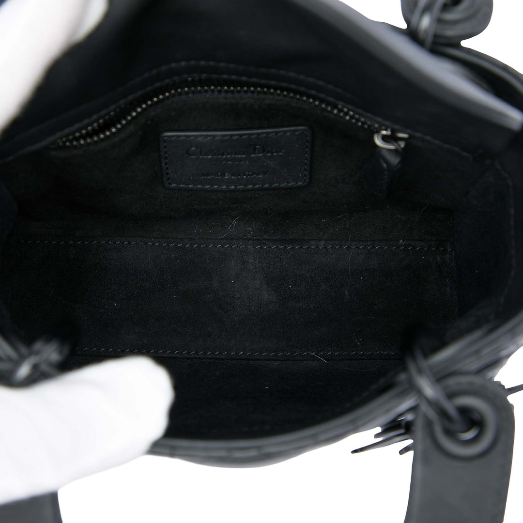 Lady Dior Ultra Matte Cannage Mini Cuir de veau Noir