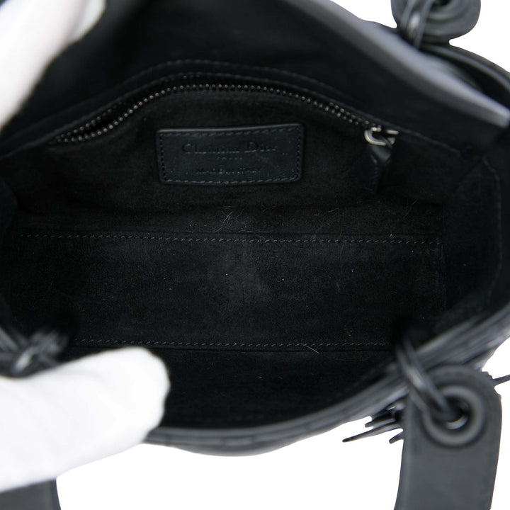 Lady Dior Ultra Matte Cannage Mini Cuir de veau Noir
