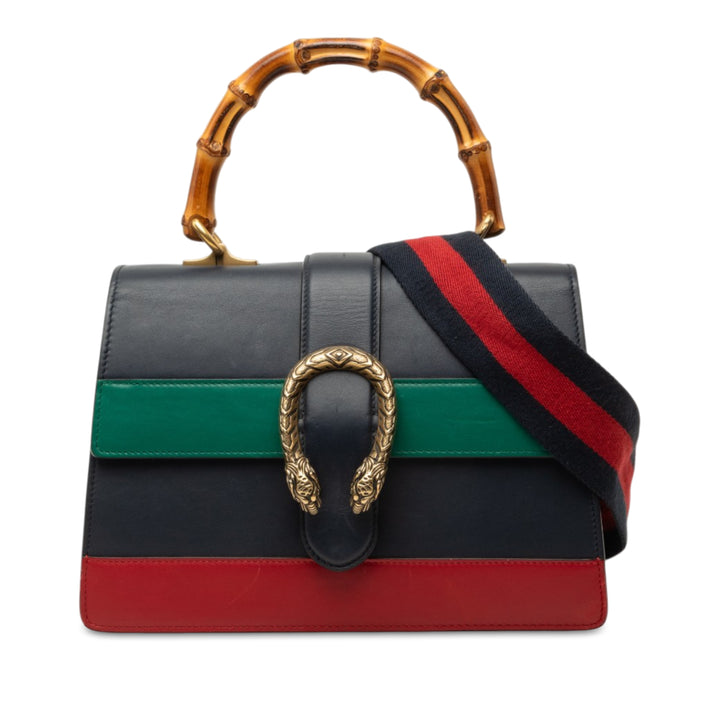Gucci Bamboo Dionysus Web Sac Moyen Cuir de veau Bleu
