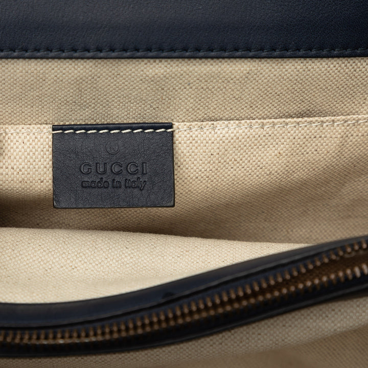 Gucci Bamboo Dionysus Web Sac Moyen Cuir de veau Bleu