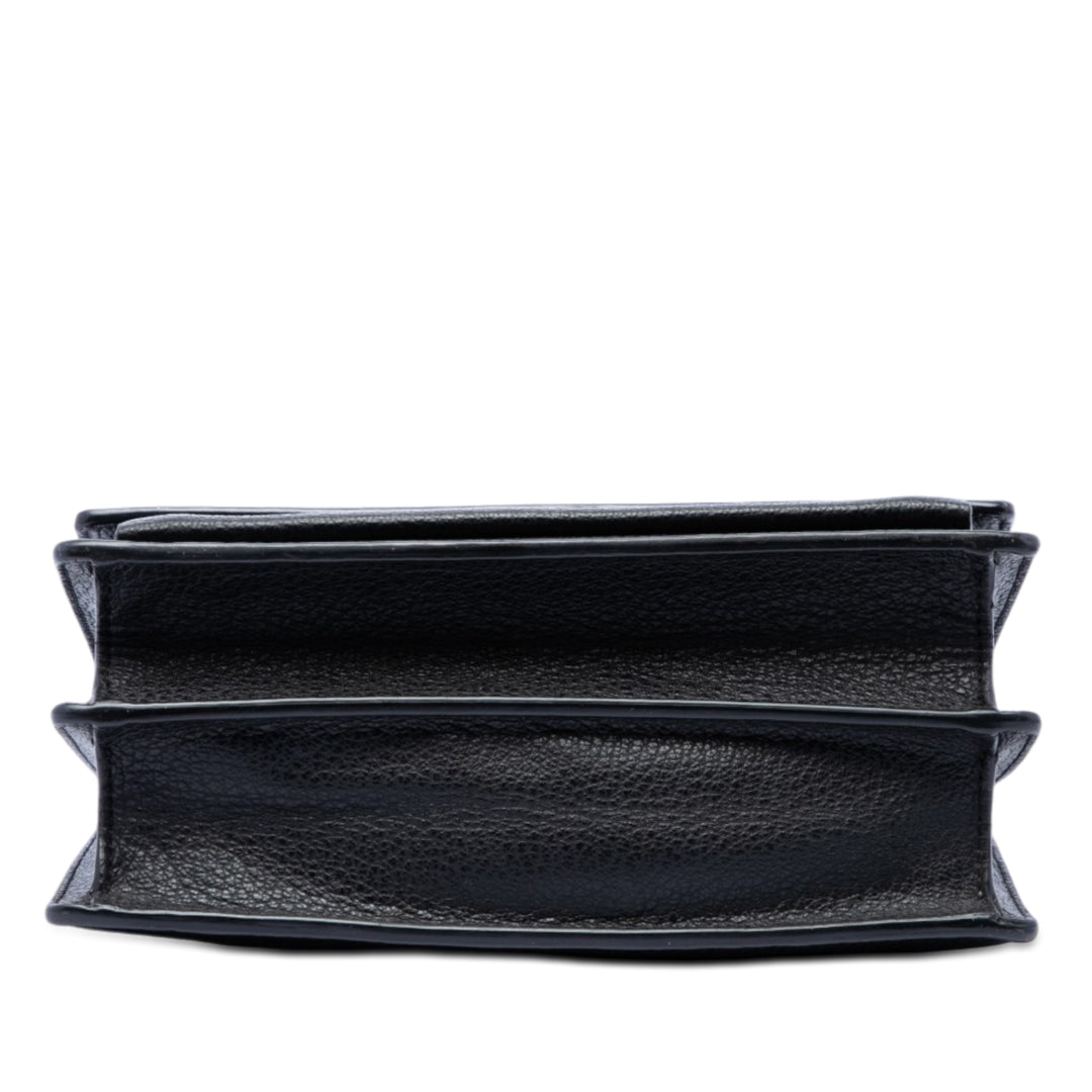 Saint Laurent Medium Cuir de veau grainé Monogram Sunset Sac porté croisé