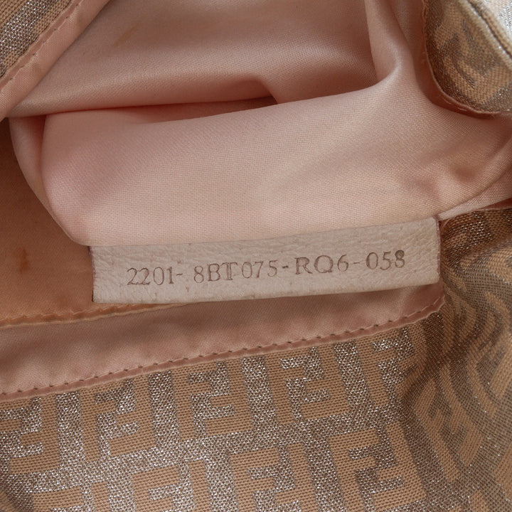 Fendi Zucchino Metallic Toile à rabat Sac porté croisé