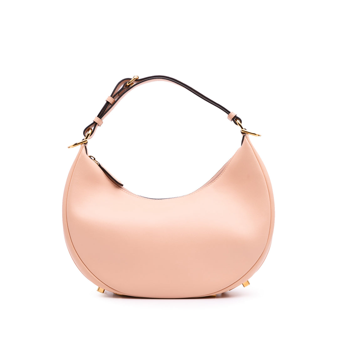 Small Leather Fendigraphy Hobo Pink - Gaby Paris