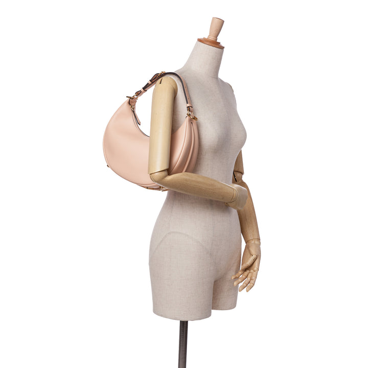 Small Leather Fendigraphy Hobo Pink - Gaby Paris