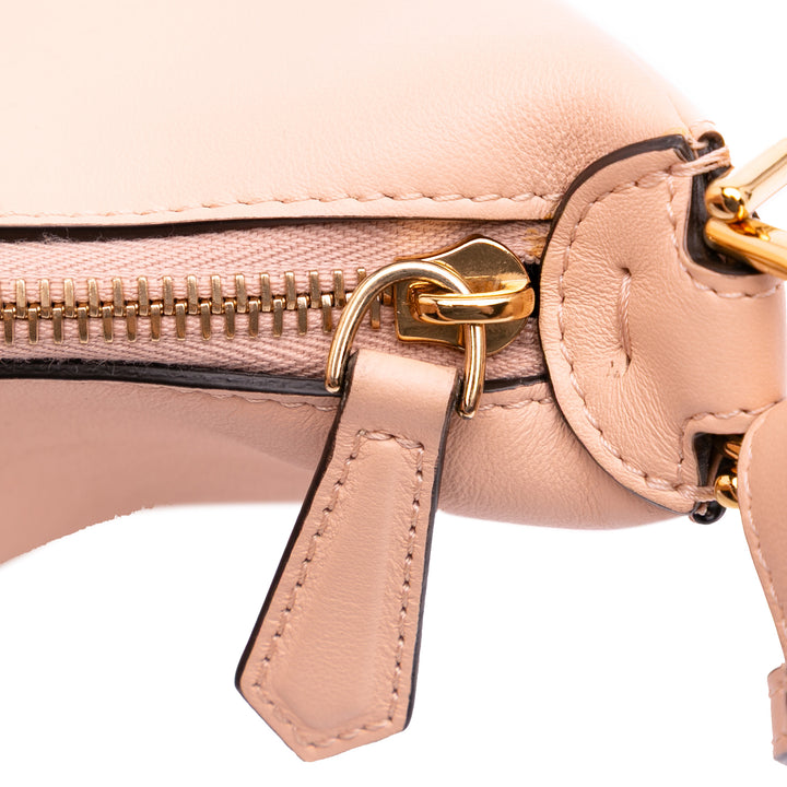 Small Leather Fendigraphy Hobo Pink - Gaby Paris