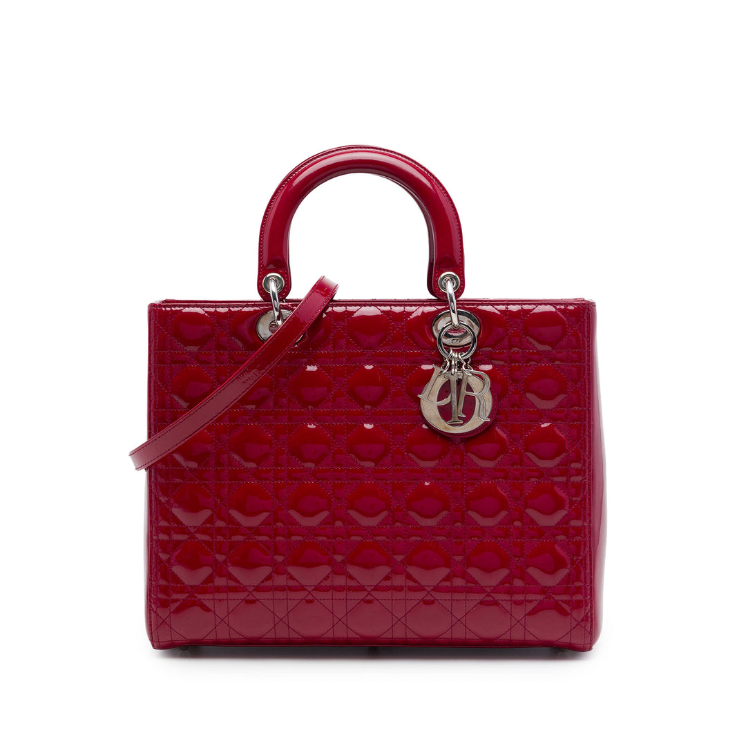 Dior Lady Dior Cannage Grand Rouge – vue principale – GABY PARIS