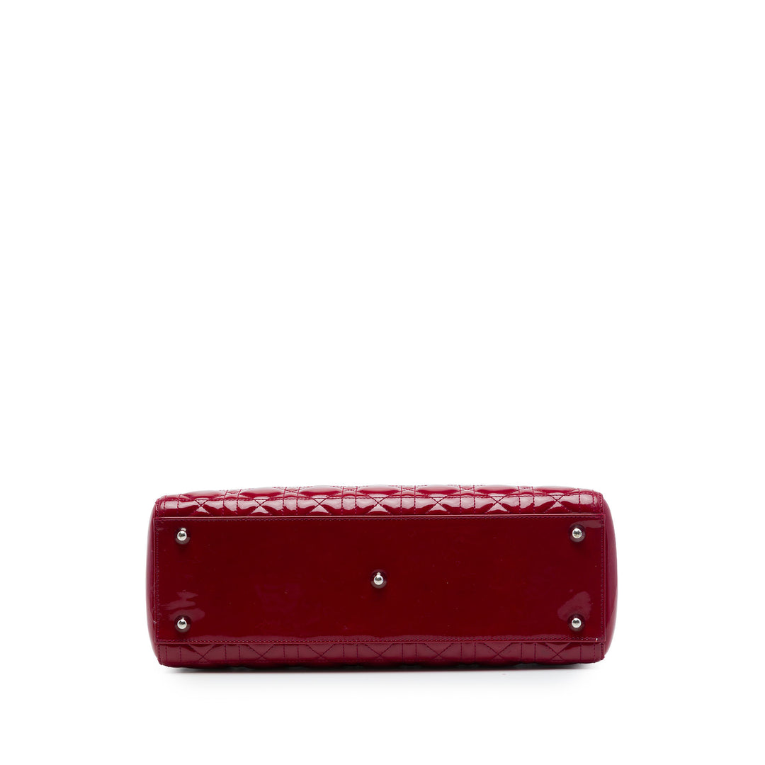 Dior Lady Dior Cannage Grand Rouge – vue 3 – GABY PARIS