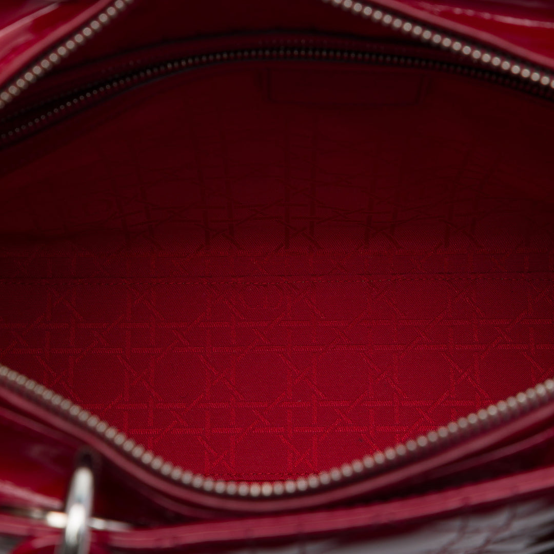 Dior Lady Dior Cannage Grand Rouge – vue 4 – GABY PARIS