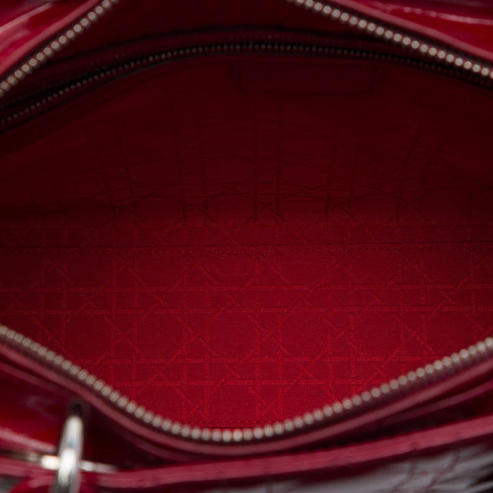 Dior Lady Dior Cannage Grand Rouge – vue 4 – GABY PARIS