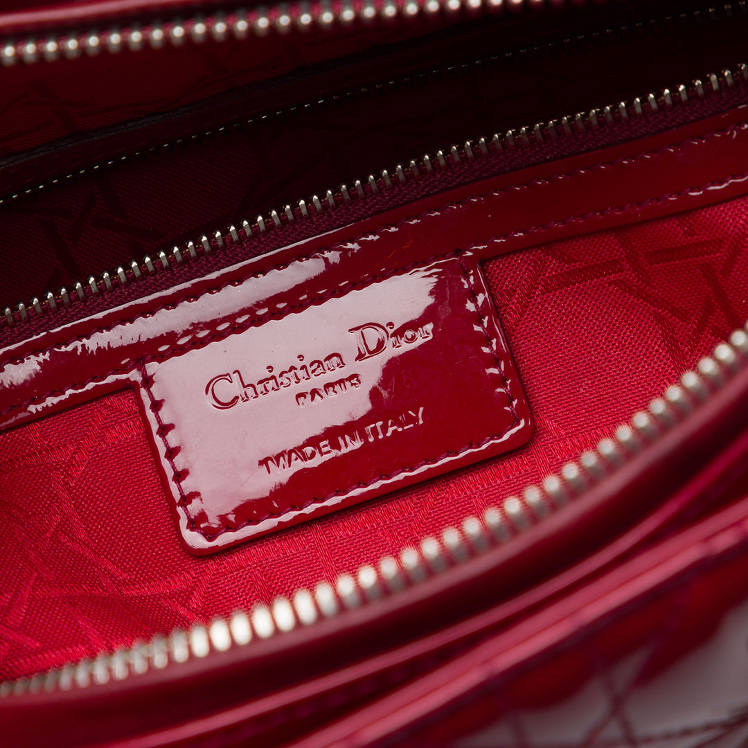 Dior Lady Dior Cannage Grand Rouge – vue 5 – GABY PARIS