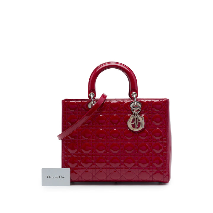 Dior Lady Dior Cannage Grand Rouge – vue 7 – GABY PARIS