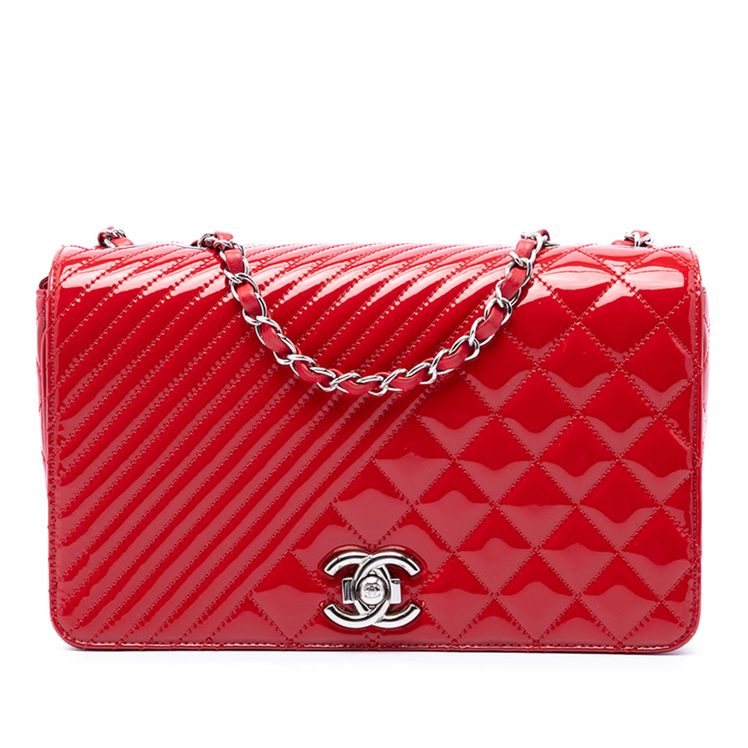 Chanel Coco Boy à rabat Moyen Rouge – vue principale – GABY PARIS