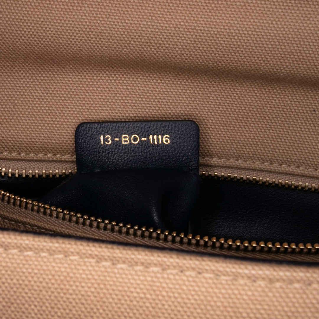 Medium Oblique Canvas and Velvet Diorama Flap Blue - Gaby Paris