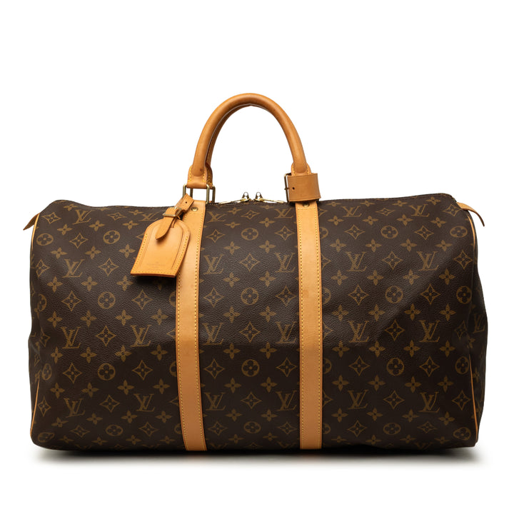 Louis Vuitton Keepall 50 Monogram Marron – vue principale – GABY PARIS