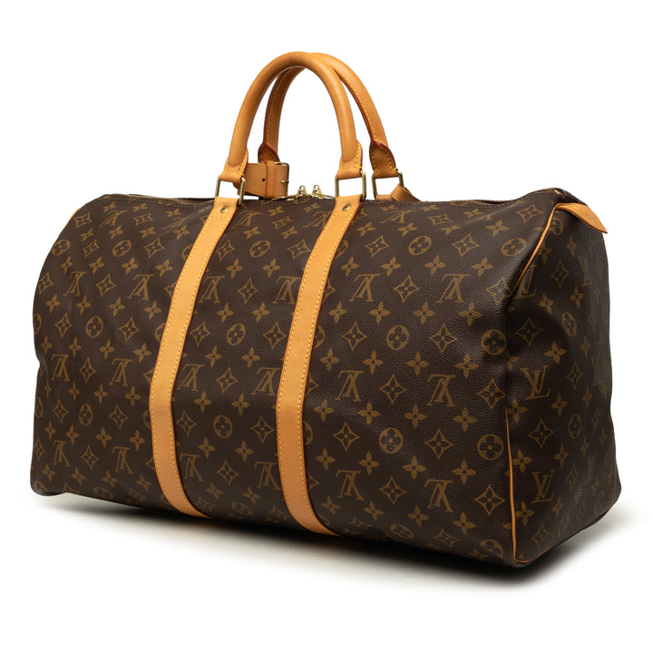 Louis Vuitton Keepall 50 Monogram Marron – vue 2 – GABY PARIS