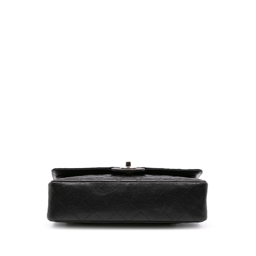Medium Classic Caviar Double Flap Black - Gaby Paris