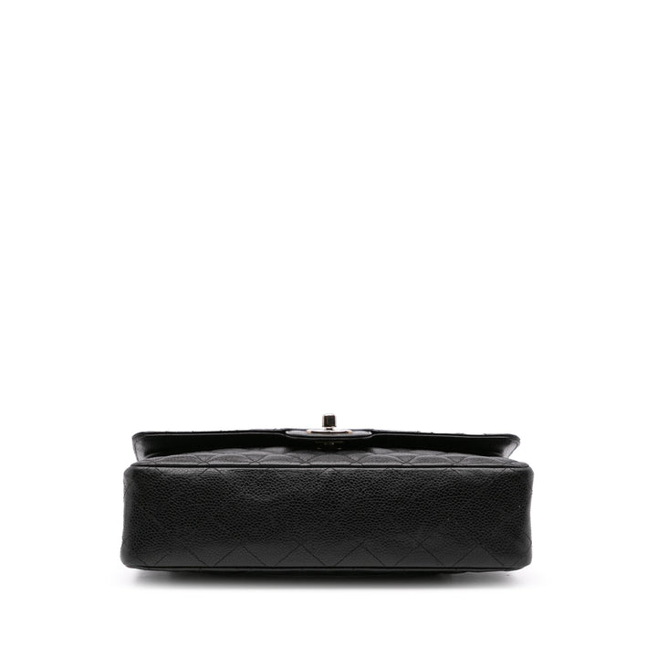 Medium Classic Caviar Double Flap Black - Gaby Paris
