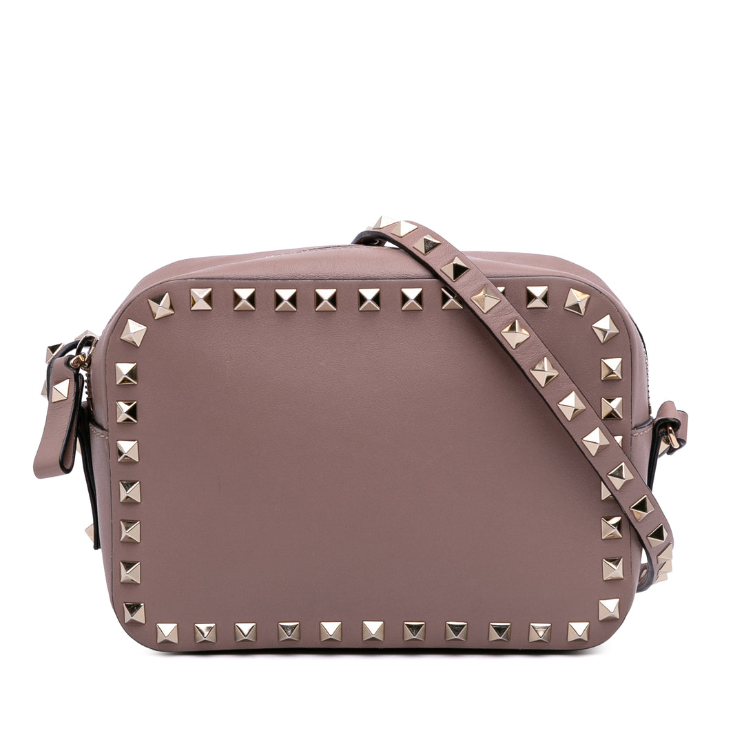 Leather Rockstud Camera Bag Pink - Gaby Paris