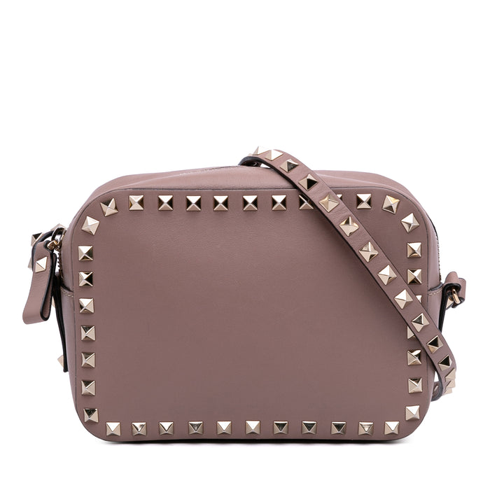 Leather Rockstud Camera Bag Pink - Gaby Paris